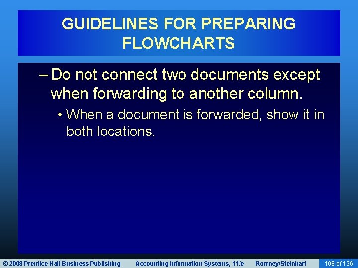 GUIDELINES FOR PREPARING FLOWCHARTS – Do not connect two documents except when forwarding to