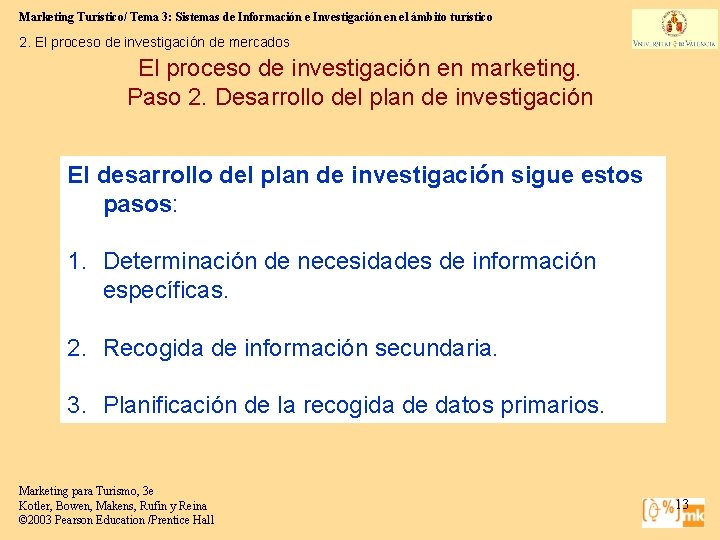 Marketing Turístico/ Tema 3: Sistemas de Información e Investigación en el ámbito turístico 2.