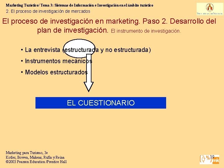 Marketing Turístico/ Tema 3: Sistemas de Información e Investigación en el ámbito turístico 2.