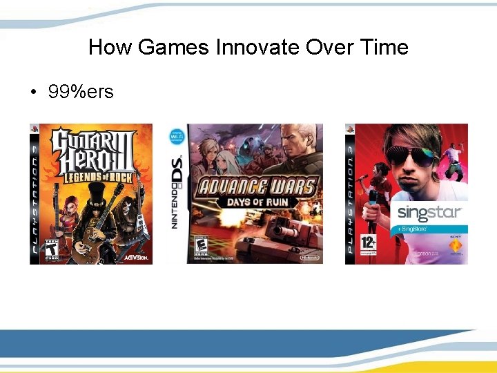 How Games Innovate Over Time • 99%ers 