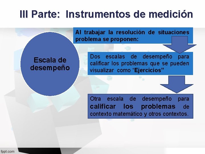 III Parte: Instrumentos de medición Al trabajar la resolución de situaciones problema se proponen: