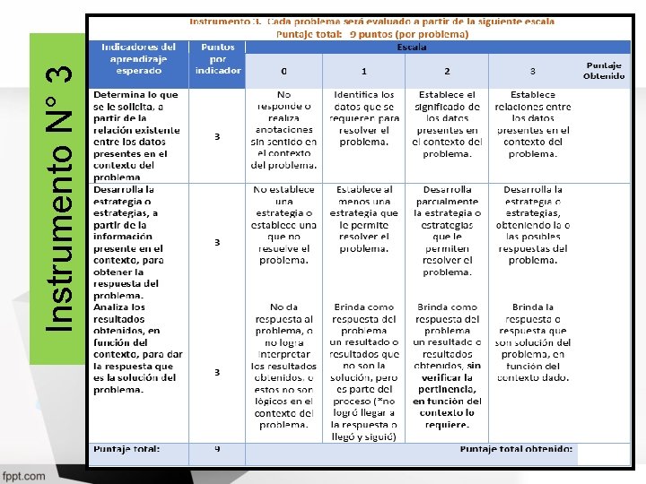 Instrumento N° 3 Instrumento N° 3