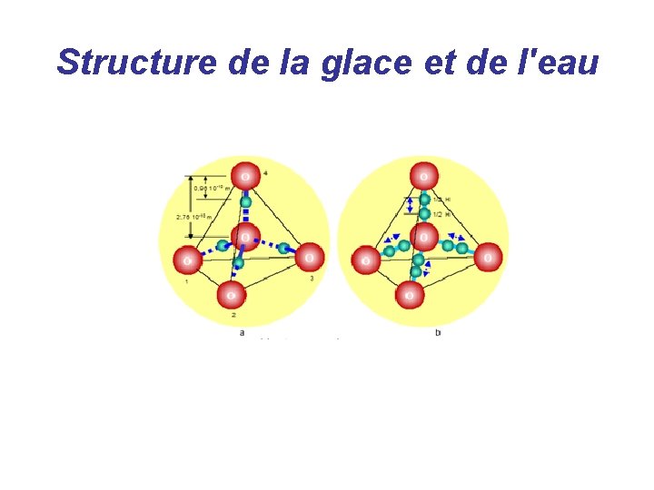 Structure de la glace et de l'eau 