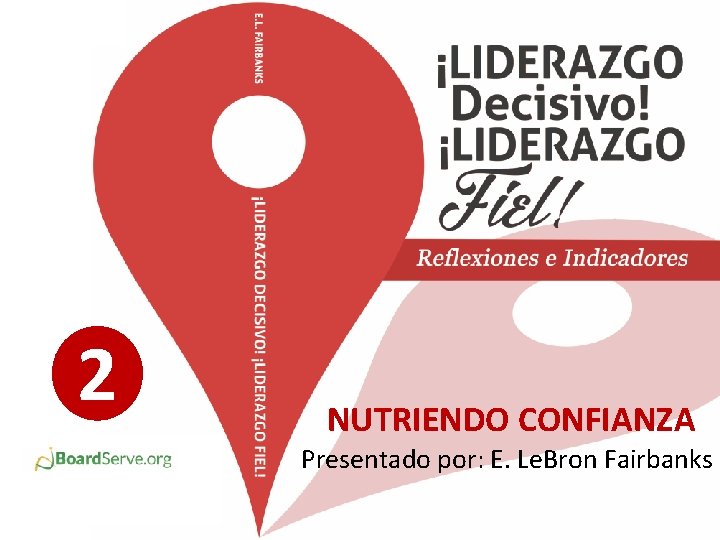 2 NUTRIENDO CONFIANZA Presentado por: E. Le. Bron Fairbanks 