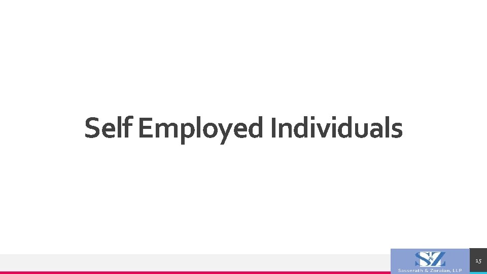 Self Employed Individuals TREY research 15 