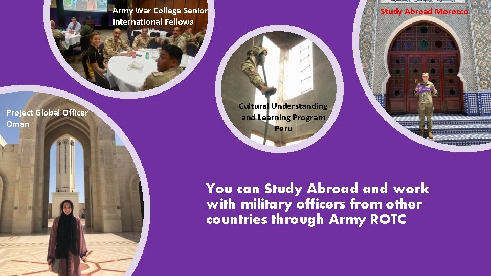 Army War College Senior International Fellows Project Global Officer Oman Study Abroad Morocco Cultural