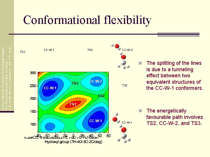 Conformational Flexibility in Hydrated Sugars: The Glycolaldehyde-Water Complex J. -R. Aviles-Moreno, J Demaison and