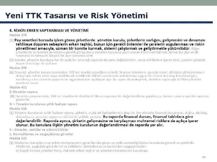 BANKA & BANKA KURULUM İŞLEMLERİ 51 
