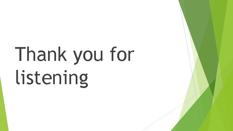 Thank you for listening 