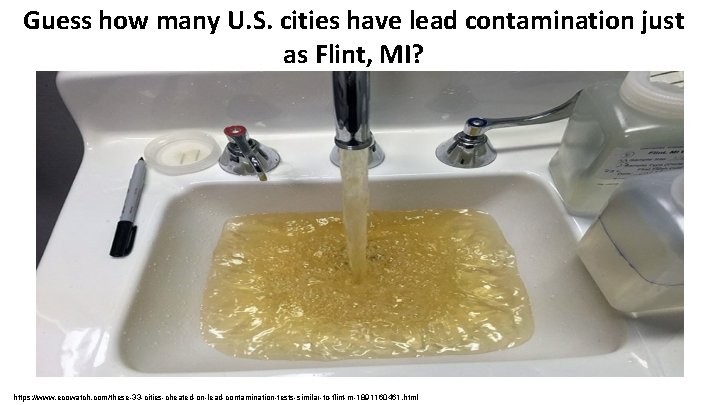 Guess how many U. S. cities have lead contamination just as Flint, MI? https: