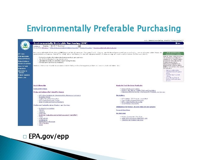 Environmentally Preferable Purchasing � EPA. gov/epp 