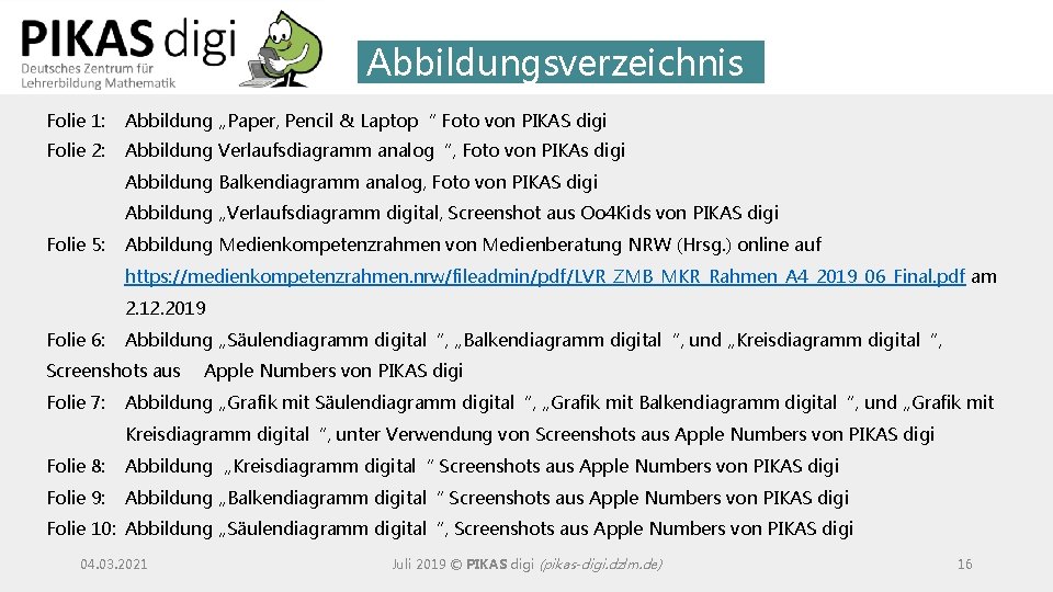 Abbildungsverzeichnis Folie 1: Abbildung „Paper, Pencil & Laptop“ Foto von PIKAS digi Folie 2: Abbildungsverzeichnis Folie 1: Abbildung „Paper, Pencil & Laptop“ Foto von PIKAS digi Folie 2: