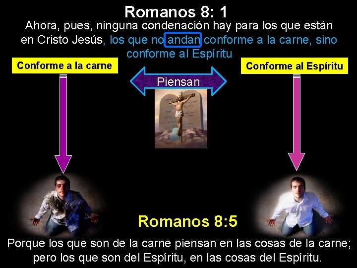 Romanos 8: 1 Ahora, pues, ninguna condenación hay para los que están en Cristo