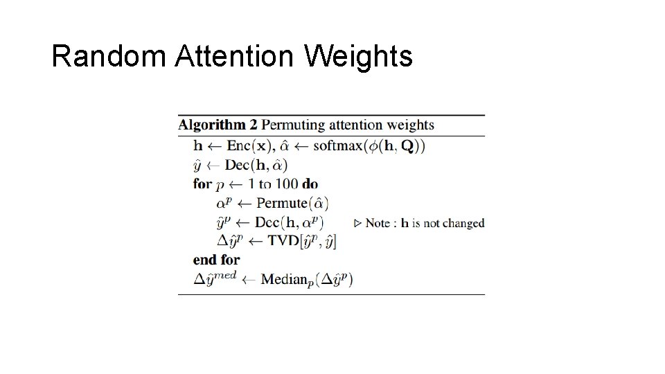 Random Attention Weights 
