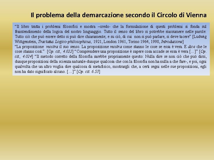 Il problema della demarcazione secondo il Circolo di Vienna “Il libro tratta i problemi