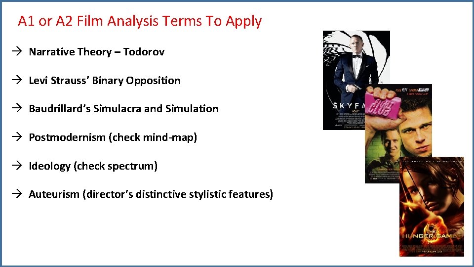 A 1 or A 2 Film Analysis Terms To Apply à Narrative Theory –