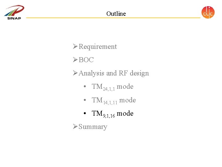 Outline Ø Requirement Ø BOC Ø Analysis and RF design • TM 24, 1, Outline Ø Requirement Ø BOC Ø Analysis and RF design • TM 24, 1,