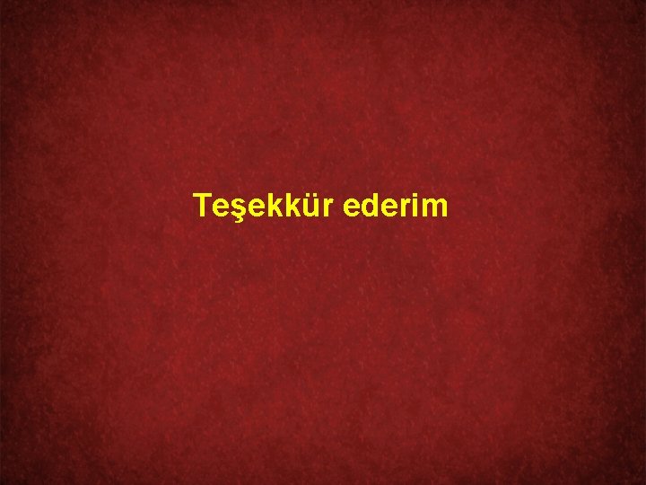 Teşekkür ederim 