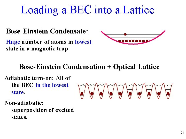 Loading a BEC into a Lattice Bose-Einstein Condensate: Huge number of atoms in lowest