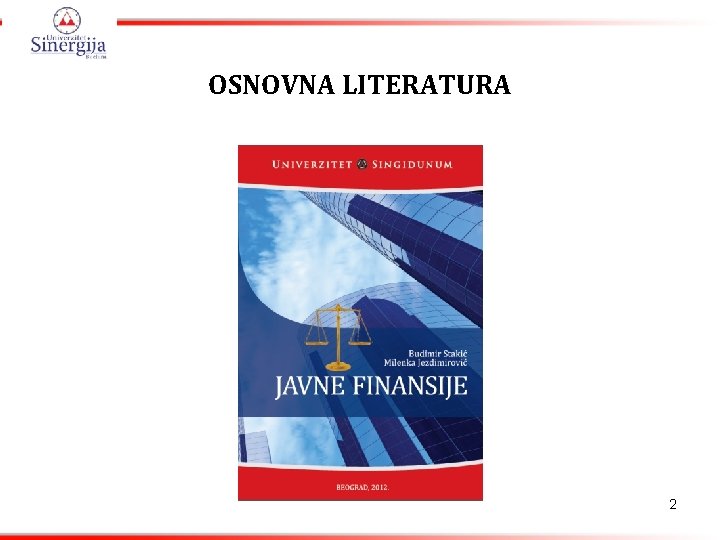 OSNOVNA LITERATURA 2 