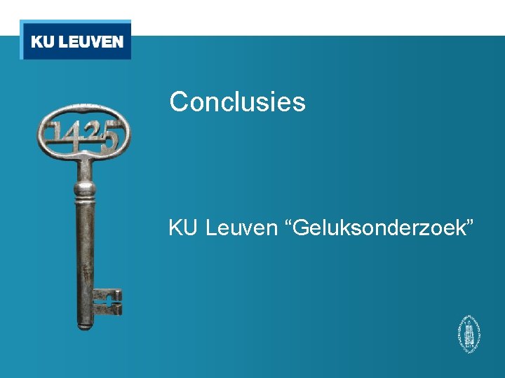 Conclusies KU Leuven “Geluksonderzoek” 