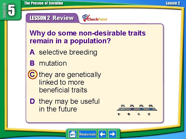 5. 2 Adaptation and Extinction 1. 2. 3. 4. A B C D Why