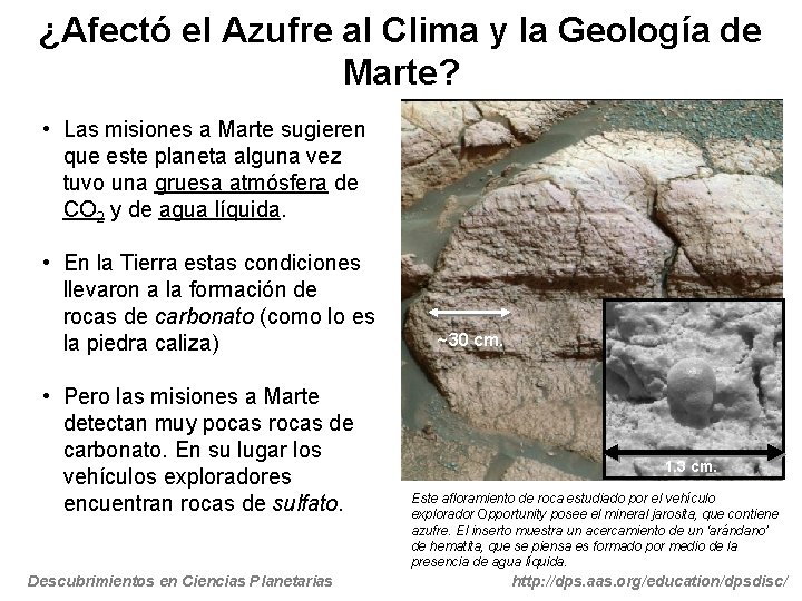 ¿Afectó el Azufre al Clima y la Geología de Marte? • Las misiones a