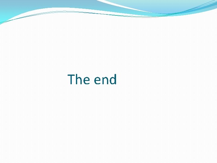 The end 