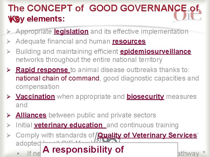 The CONCEPT of GOOD GOVERNANCE of Key elements: VS Ø Appropriate legislation and its The CONCEPT of GOOD GOVERNANCE of Key elements: VS Ø Appropriate legislation and its