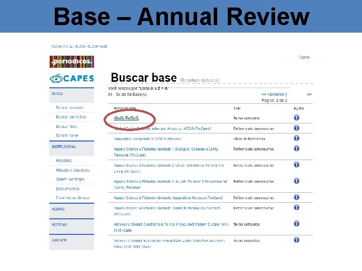 Base – Annual Review 