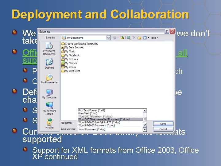 Deployment and Collaboration We realize this is a really big deal, and we don’t Deployment and Collaboration We realize this is a really big deal, and we don’t