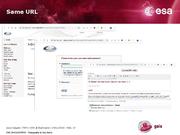 Same URL Jesús Salgado | TAP+| IVOA @ Washington | 09/11/2018 | Slide 15