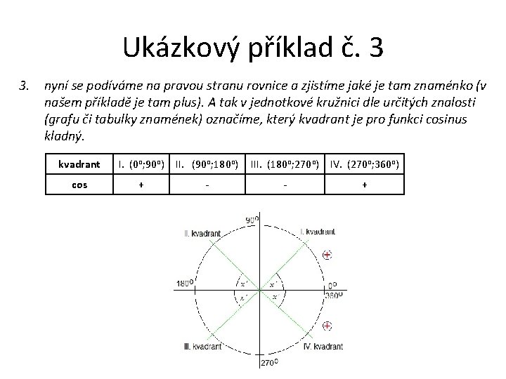 Ukázkový příklad č. 3 3. nyní se podíváme na pravou stranu rovnice a zjistíme