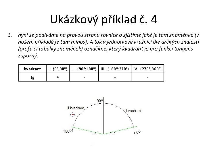 Ukázkový příklad č. 4 3. nyní se podíváme na pravou stranu rovnice a zjistíme