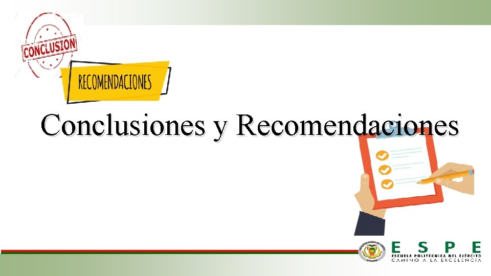 Conclusiones y Recomendaciones 
