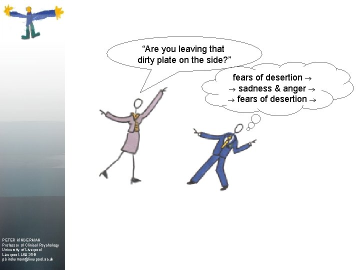 “Are you leaving that dirty plate on the side? ” fears of desertion sadness