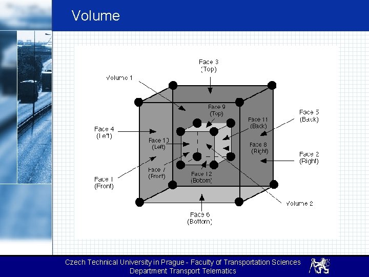 Volume Czech Technical University in Prague - Faculty of Transportation Sciences Department Transport Telematics