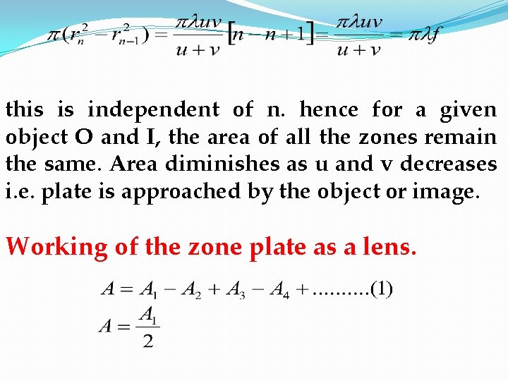 this is independent of n. hence for a given object O and I, the