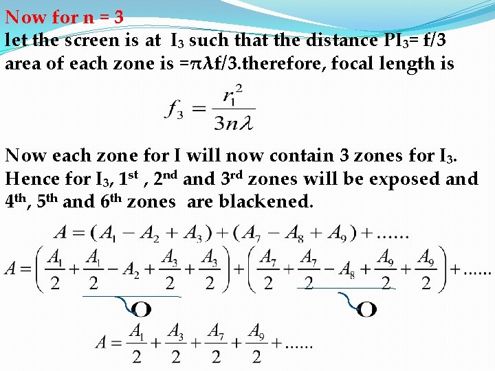 Now for n = 3 let the screen is at I₃ such that the