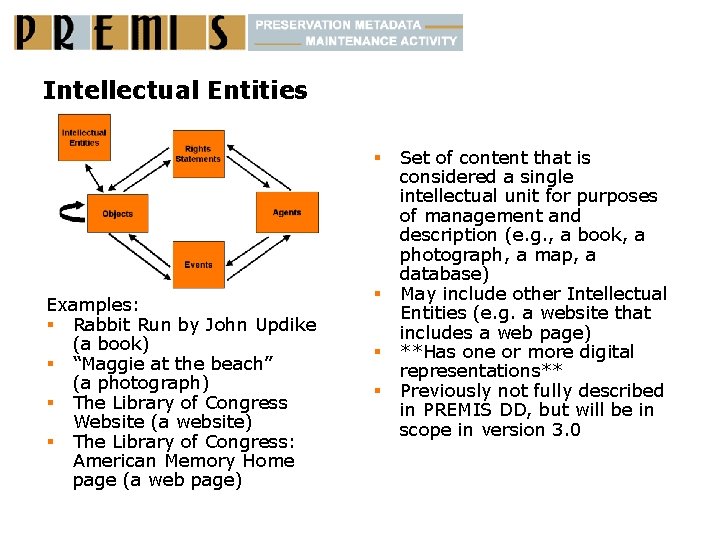 Intellectual Entities § Examples: § Rabbit Run by John Updike (a book) § “Maggie