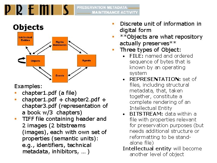 Objects § § § Discrete unit of information in digital form **Objects are what