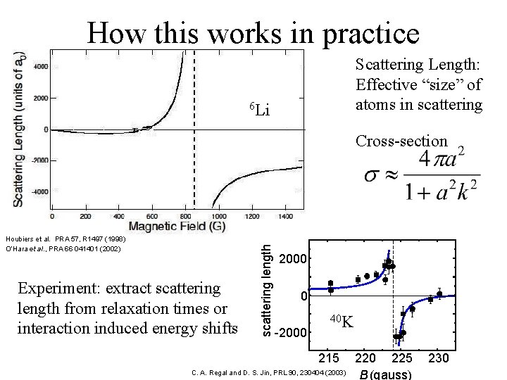 How this works in practice Scattering Length: Effective “size” of atoms in scattering 6