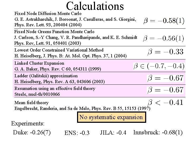 Calculations Fixed Node Diffusion Monte Carlo G. E. Astrakharchik, J. Boroonat, J. Casulleras, and