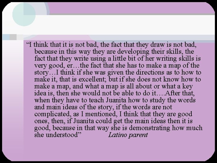 “I think that it is not bad, the fact that they draw is not