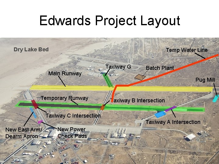 Edwards Project Layout Dry Lake Bed Temp Water Line Taxiway G Main Runway Batch