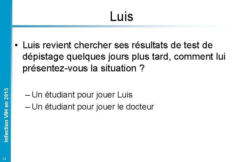 Luis Infection VIH en 2015 • Luis revient cher ses résultats de test de