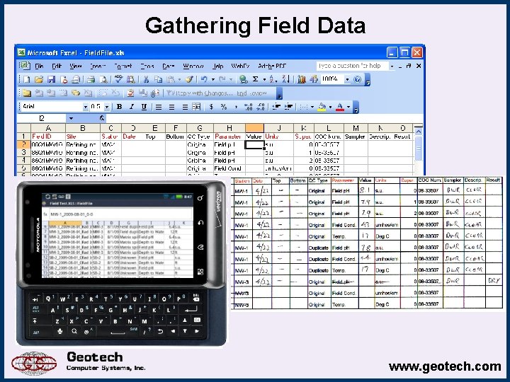 Gathering Field Data www. geotech. com 