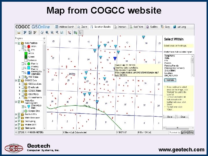 Map from COGCC website www. geotech. com 