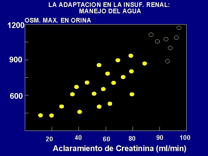 1200 LA ADAPTACION EN LA INSUF. RENAL: MANEJO DEL AGUA OSM. MAX. EN ORINA 1200 LA ADAPTACION EN LA INSUF. RENAL: MANEJO DEL AGUA OSM. MAX. EN ORINA