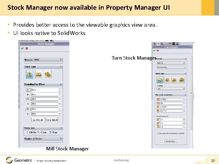 Stock Manager now available in Property Manager UI • Provides better access to the